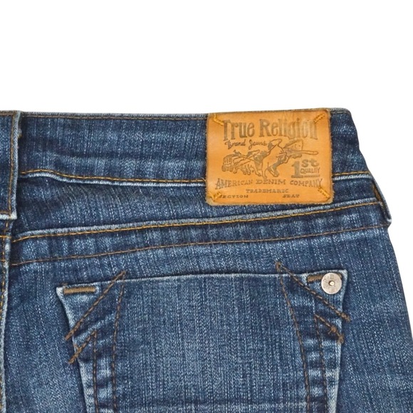 True Religion Tony Flare Jeans Women's 29 Low Rise Denim Y2K Made in USA Bootcut - Picture 6 of 14
